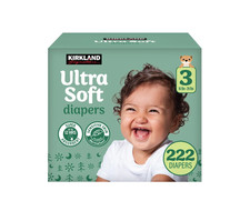 Kirkland Signature Diaper Size 3, 222-count 16-28 lb/7-13 kg 