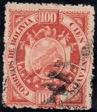 Bolivie 1894 Mi. 44 Oblitéré 100% ARMOIRIES, 100 C