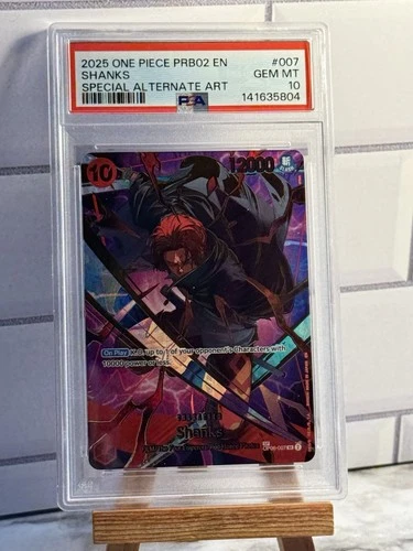 PSA 10 Shanks SP OP06-007 PRB02 Premium Booster The Best Vol. 2 Foil One Piece