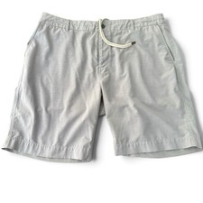 Faherty All Day Shorts Men 36 Gray Cotton Performance Chino Hybrid Drawstring