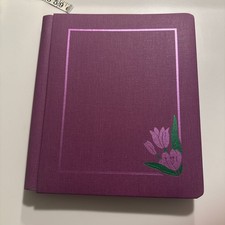 Creative Memories 8x10 Sweet Blossoms Spring 1995 Mauve/Purple Scrapbook Album