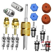 17 Pcs Air Conditioning Valve Core Kit, R12 to R134a Conversion Kit R134a