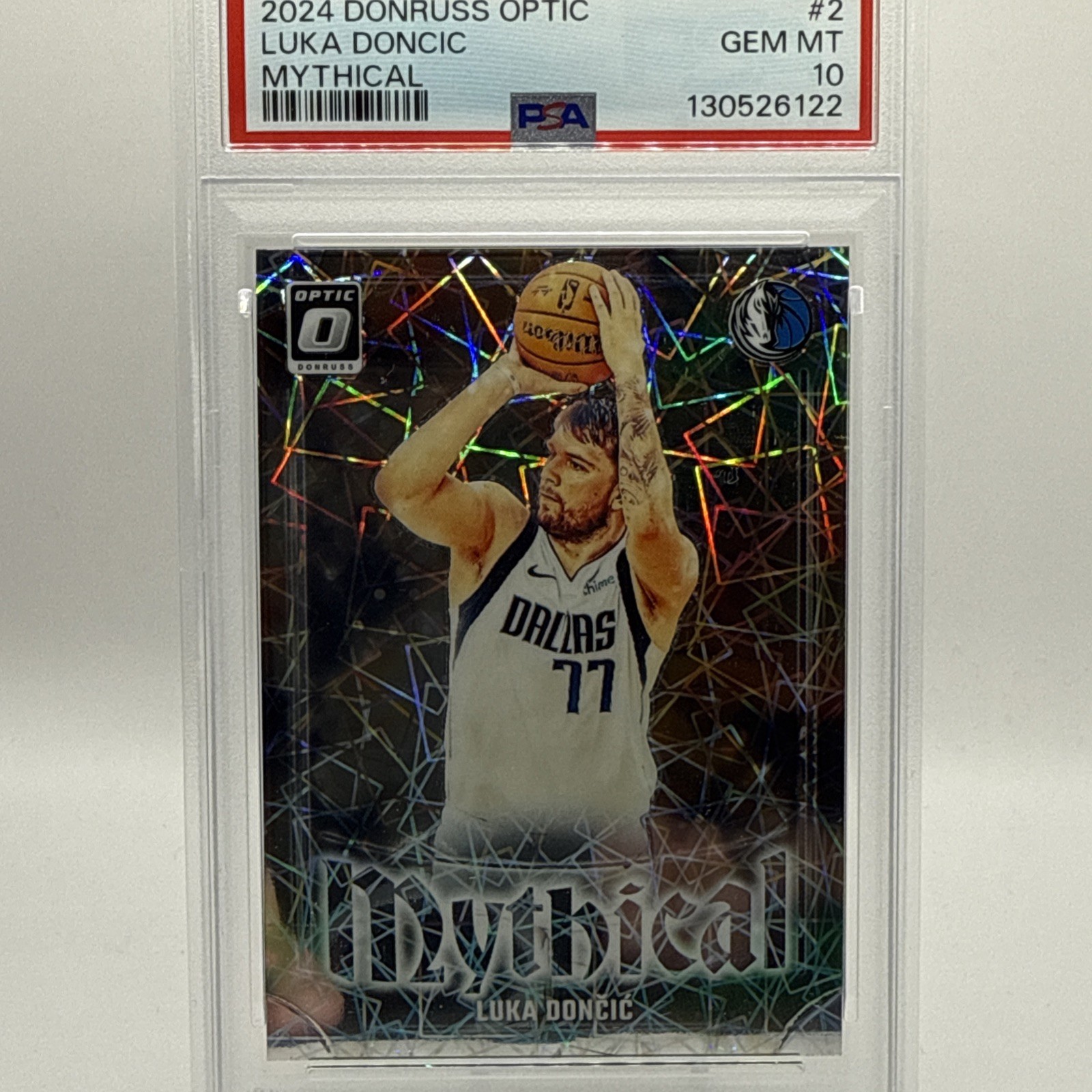 Luka Doncic - 2024 Donruss Optic Mythical #2 PSA 10 CASE HIT
