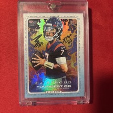 2023 Topps Now CJ Stroud Youngest QB To Win Playoff Game Foil Rookie RC #CJ2