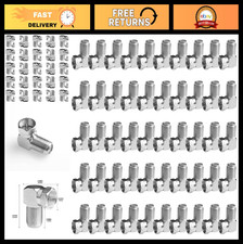 50 Pcs Right Angle Coaxial Adapter F Type Female to Male for RG59/RG6 Cable, TV,