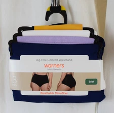 Warner's 3 Pack Women's Blissful Benefits Breathable Brief Multicolor Size L (7)