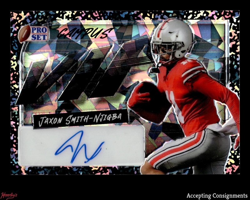 2023 Leaf Pro Set Metal VIP Crystal Silver Jaxon Smith-Njigba RC ROOKIE AUTO /15