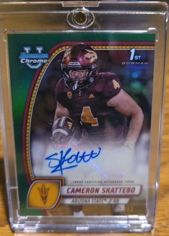 2024 Bowman U Chrome - Prospect Autographs Cameron Skattebo Green 13/99