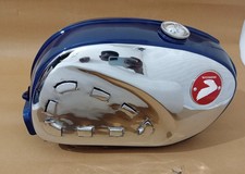 Honda CB77 305 SUPERHAWK 61-68 STEEL BLUE FUEL TANK +CHROME SIDE PALTES +BADGES