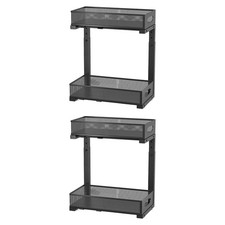 Under Sink Organizer Space Saving 2 Tier Pull Out for Pantry Cabinet Kitchen