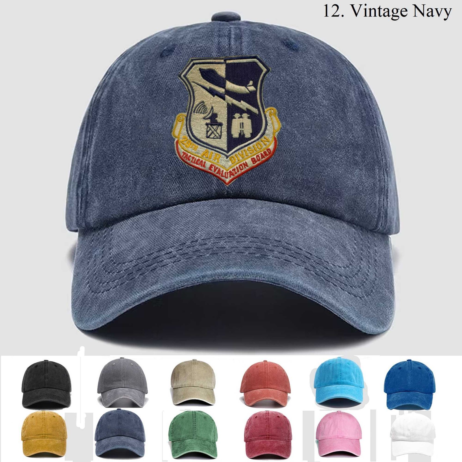 Custom Embroidered Hat 29th Air Division Tactical Evaluation Board, Trucker Hat