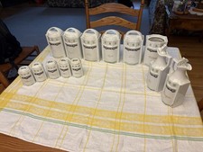 German Lusterware Canister Set of 13 Vintage With Some Lids