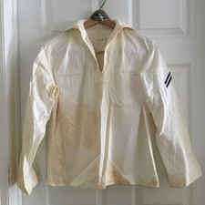 Vintage 1960s US Navy Seaman's White Sailor Jumper Uniform Crackerjack Size 38
