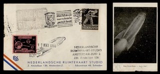 DR WHO 1946 OLANDA SPACE ROCKET MAIL EZ #50C1 CARD R82145