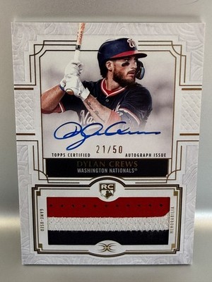 2025 Topps Definitive Collection Dylan Crews RC Auto Patch RPA /50 Nationals