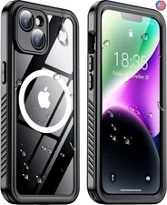 Temdan Magnetic iPhone 14 Waterproof Case with Screen Protector | IP68