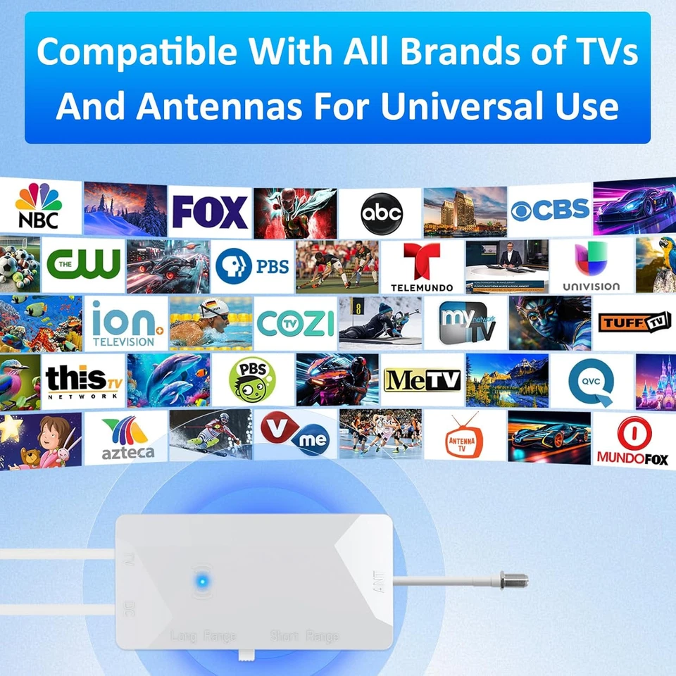 TV Antenna Amplifier, 25Db High Gain Signal Booster for Digital TV Antenna Indoo - Image 4 of 4
