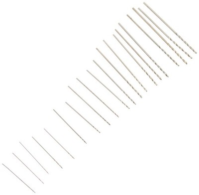 06-00090 20 piece Tiny Small Drill Bits #61-80 Numbered Sizes High Speed Steel