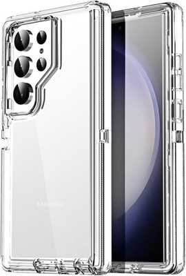 Samsung Galaxy S23 Ultra Case Clear 3 in 1 Heavy Duty Drop Protection Rugged Cov