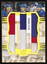 2021-22 UD Premier Mega Patch Trios A. Panarin /C. Kreider /A. Lafreniere /15
