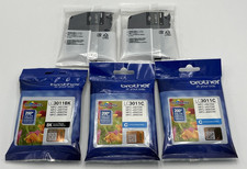 Genuine OEM Brother Ink Cartridge LC3011 Lot of 5 Black Yellow Cyan Expired
