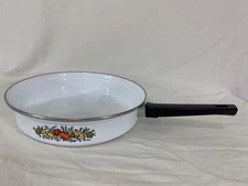Vintage Corning Ware SPICE OF LIFE Enamel Coated Stainless 10.5" Frying Pan