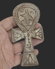 UNIQUE ANCIENT EGYPTIAN ANUBIS ANKH KEY Of Life Protection Amulet (KI)