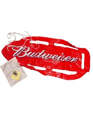 New Budweiser Inflatable Raft /hanging Decor 29 x12  Vintage