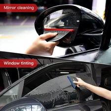 Window Tint Squeegee Black Small Scraper for Vinyl PPF Tools, 3 PCS Different...