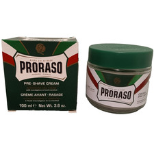PRORASO Green - Pre Shave Cream - Eucalyptus and Menthol for Men 100ml 3.6 oz