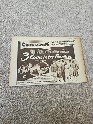 TBOOKM33 MAGAZINWERBUNG 5X8'' 3 MÜNZEN IM BRUNNEN - CLIFTON WEBB, JEAN PETER