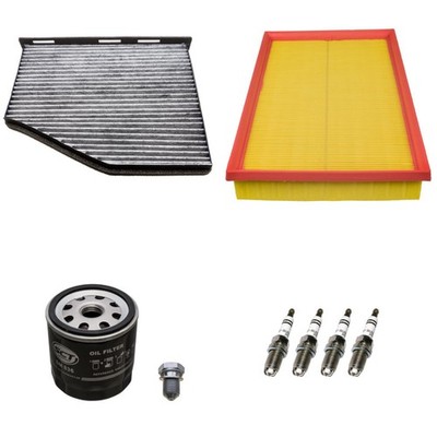 3 Filter + 4 Zündkerzen Inspektionspaket für VW Golf 5 V 1.4 55kW 75PS BCA