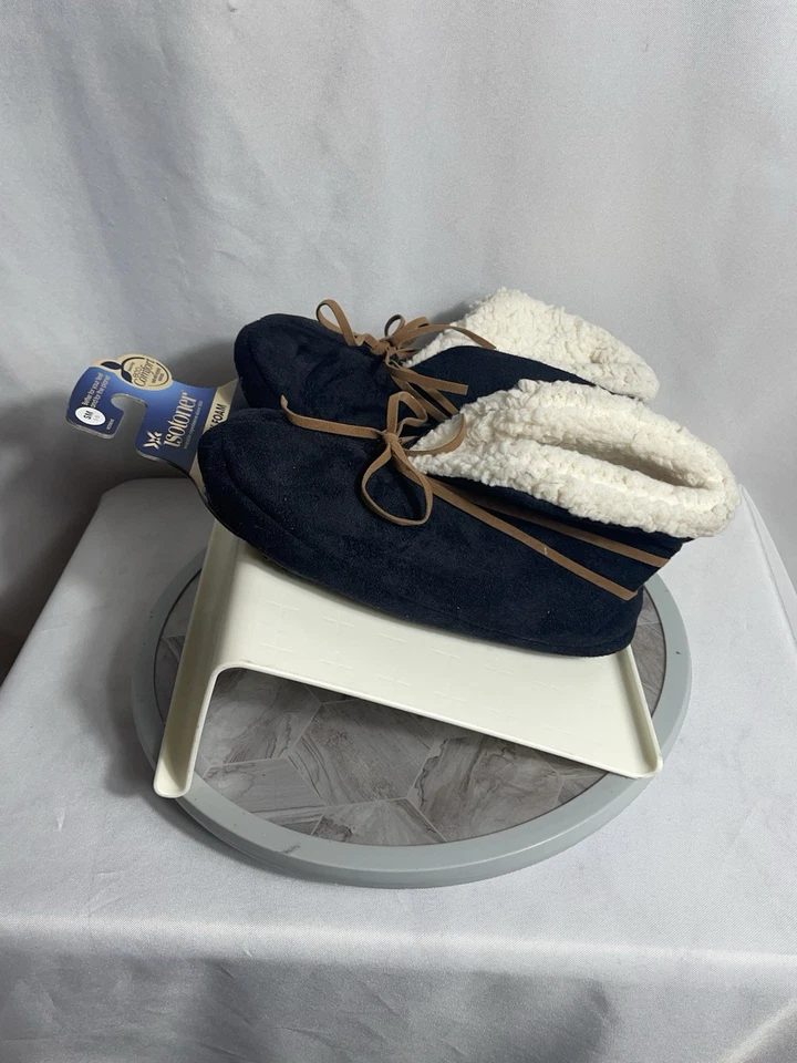 Zapatillas Isotoner Mujer Mocasín Espuma con Memoria Negras Forradas Sherpa Talla S 5-6 Foto 2 de 4