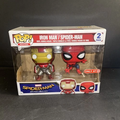 Funko POP! Iron Man Spider-Man 2 Pack Marvel Homecoming Target Exclusive Vinyl