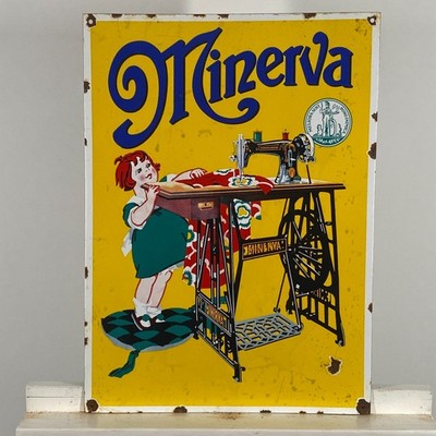 MINERVA - Enamel Sign - 51x37cm (20.1x14.6'') - Big Advertising Unique Decoration