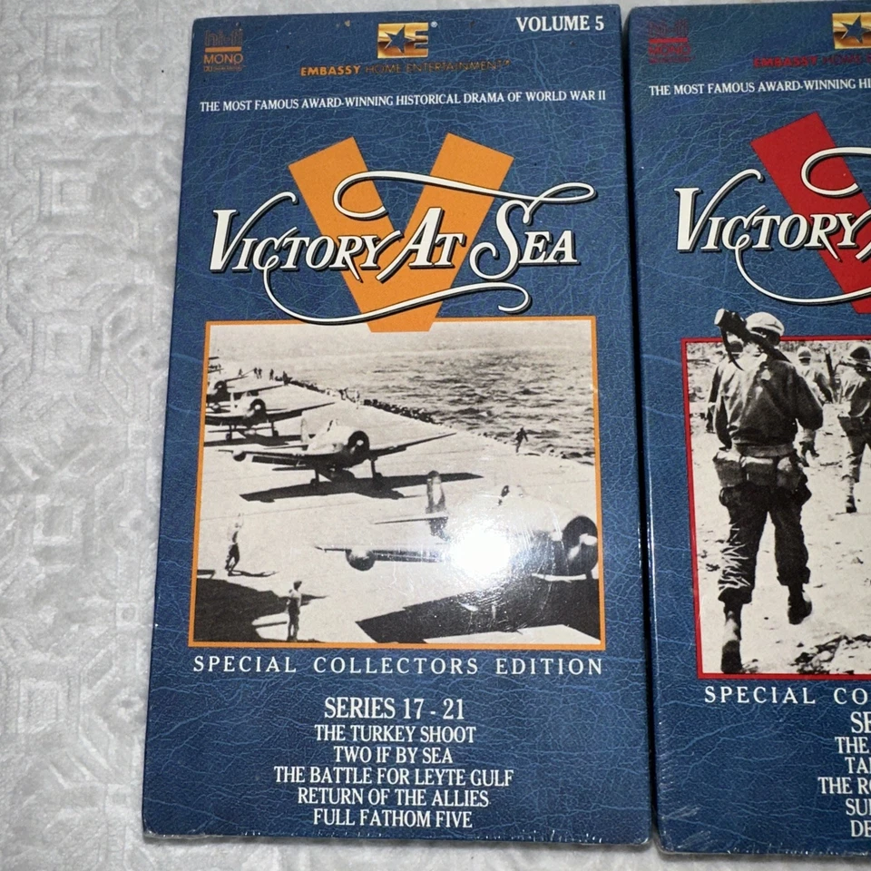 Set of 2 VHS Tapes VICTORY AT SEA Volume 5 & 6 Series 17-21, 22-26 NEW & SEALED - Image 2 of 4