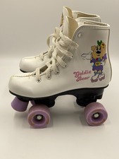 Goldie Bear Youth Girls Quad Roller Skates White/Purple Size 13J BG818 Vintage