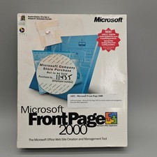 Microsoft Front Page 2000 Vintage Software CD New Sealed with Product Key