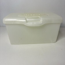 Huggies Baby Wipes Full Size White Refillable Dispenser Container Pop up EMPTY