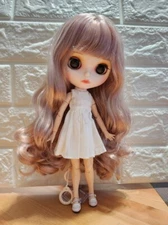 Takara 12" Neo Blythe Nude doll Purple gold hair Customized dudu lips Joint body