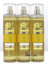BATH  BODY WORKS ICED LEMON POUND CAKE BODY MIST SPRAY 8 FL OZ LOT OF 3 PCS 