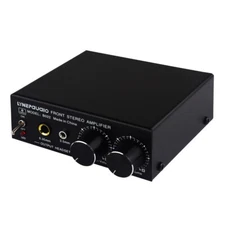 Mini Stereo Audio Preamp 3.5 / 6.35mm Desktop Headphone Amplifier for Speakers