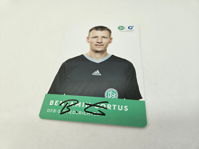 BENJAMIN CORTUS (DFB REFEREE) signed autograph card 10x15 (1346)
