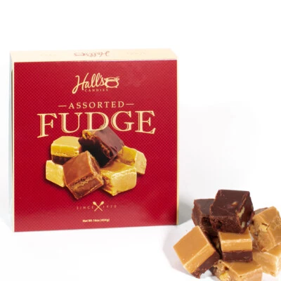 HALL'S CANDIES Hall's Assorted Fudge, 1 Pound