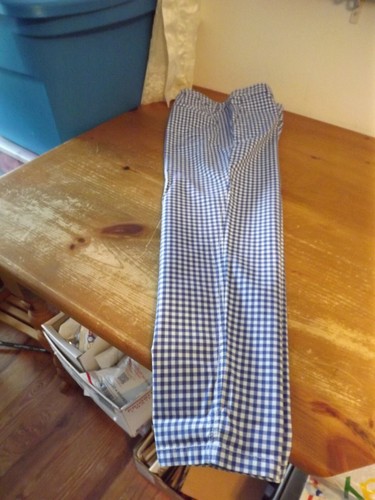 NEW TALBOTS GIRLFRIEND CHINO PANTS size 6 ROYAL BLUE GINGHAM CHECKS ankle NWT - Picture 9 of 9