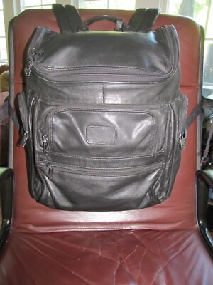 tumi backpack leather