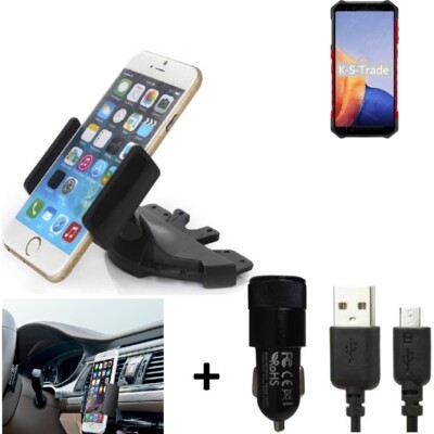 Handyhalterung CD Schlitz Handy-Halter für Ulefone Armor X9 + Ladekabel KFZ Aut