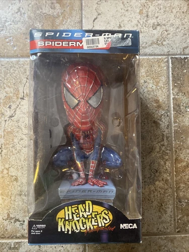2002 Marvel SPIDER-MAN Head Knockers Hand Painted Bobble Head by NECA -New