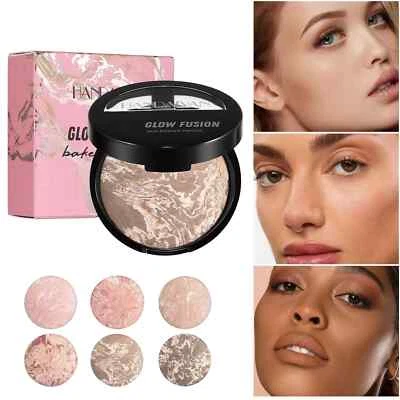 HANDAIYAN 2-in-1 Luminous Fusion of Foundation and Highlighter- Baked Glow Powder