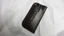 eyeglass case with pouch and pocket clip faux learther Brown case sale